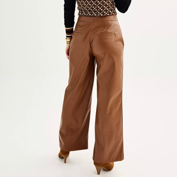 NEW Nine West Pleated Faux Leather Trouser. 18 - Picture 2 of 9